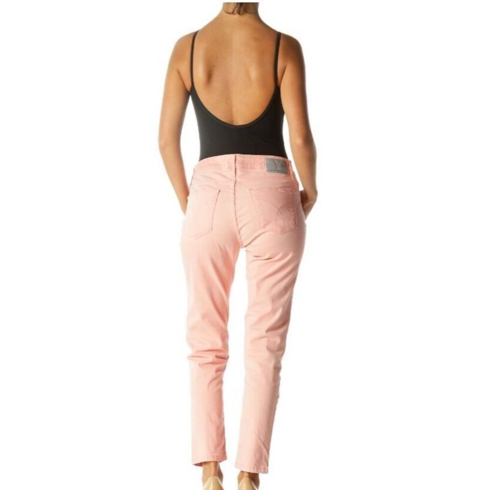 Calvin Klein Jeans Pink Ankle Skinny Jean Chintz Rose NWT Womens Size 12 - Picture 2 of 10